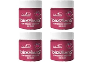 TBL PRO La Riche Directions Semi Permanent Hair Colour 100ML Tub With Pair Of Polyethylene Gloves Perfect Colour Gift By TBLPRO (Pack of 4) (Flamingo Pink, Pack Of 4)