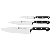 ZWILLING Set di Coltelli, 3 Pezzi, Spelucchino, Coltello per Carne, Coltello da Chef, Acciaio Inox Speciale/Impugnature in Pl