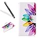 Produktbild Huawei P8 Lite 2017 Hülle,Huawei P8 Lite 2017 Brieftasche,Leeook Elegant Retro Kreative Bunt Sonnenblume Design Painting Muster Schutzhülle Flip Cover Tasche Tasche Handyhülle Schutz Hüllen im Bookstyle Ledertasche mit Stand Funktion Kartenfächer Magnetverschluss Magnet Etui Schale Schutzhüllen für Huawei P8 Lite 2017 + 1 x Schwarz Eingabestift-Colorful Sunflower