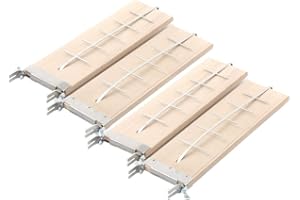 Czaja Flammlachsbretter für Feuerschalen, 4er Set Räucherbrett aus Buchenholz incl. stabilen Edelstahl Halterungen