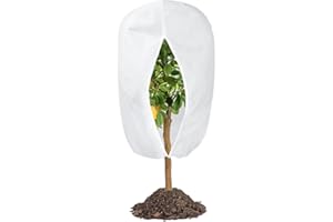 XIASHENG 1 Pieza Protección Invernal para Plantas con Cordón Funda contra Heladas para Plantas de Invierno Protección de Invierno,Capucha Protectora Antiheladas para Todo Tipo de Árboles-60 x 80 cm