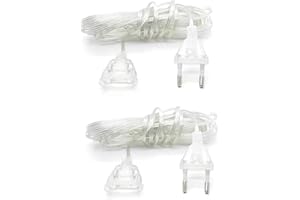 Okaywork Rallonge Electrique - Rallonge Électrique Transparente, Rallonge Electrique Fil Plat pour Accessoires Electriques Petit, Lanternes LED et Utilisation Extérieure.(5M)