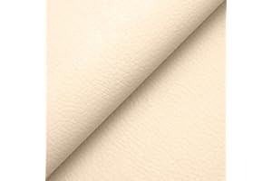 DESHOME Chiara - Tissu au mètre faux cuir hydrofuge anti-fissuration simili cuir pour canapé, fauteuil, chaise, pouf, sacs Beige 1 mètre