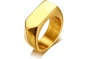 Joielavie Bague Chevalière pour Homme en Acier Inoxydable Direction Flèche Plaqué Lisse Poli Fantaisie Biker Cool Anneau Bijoux Noir Or Argent