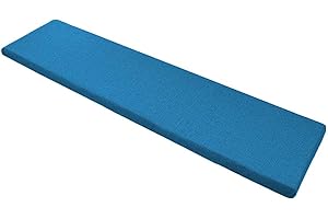 GGOTY Thick Bench Cushion 2 3 Seater Indoor Outdoor,100/120/150cm Garden Bench Cushion Pad,Long Bench Chair Cushions for Dining Patio Swing (100 * 35cm,Navy)