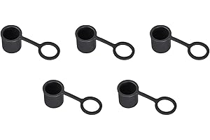 Rebower BNC-B Anti Polvo Enchufe Puerto Polvo Silicona Cubiertas Tapas Tapones, [para Computadora Portátil, Teléfono] - Negro/5uds