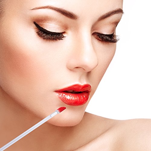 PIXNOR Einweg-Lippe Lippenpinsel 200pcs Bürsten Lippenstift Gloss Zauberstäbe Applikator Make-up Tool-Kits – 100pcs schwarz und 100pcs weiß - 6