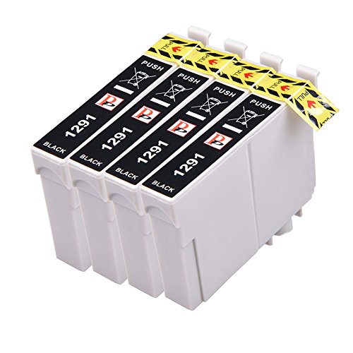 PerfectPrint - 4 Negro cartucho de tinta compatibles T1291 para Epson SX235 W SX420 W SX425 W SX435 W SX440 W SX445 W SX525WD SX535WD SX620FW Stylus Office B42WD BX305 F BX305FW BX305FW Plus BX320FW BX525WD BX535WD BX625FWD BX630FW BX635FWD BX925FWD BX935FWD WF-3010DW WF-3520DWF WF-353 reviews PerfectPrint - 4 Negro cartucho de tinta compatibles T1291 para Epson SX235 W SX420 W SX425 W SX435 W SX440 W SX445 W SX525WD SX535WD SX620FW Stylus Office B42WD BX305 F BX305FW BX305FW Plus BX320FW BX525WD BX535WD BX625FWD BX630FW BX635FWD BX925FWD BX935FWD WF-3010DW WF-3520DWF WF-353