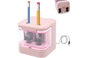 Elektrischer Anspitzer JIJICZ 6-12mm Usb Und Batterie Spitzer Elektrisch Mit Behälter Automatischer Elektronischer Bleistiftspitzer Für Dicke Und Dünne Stifte Kinder Home Schule (blau)