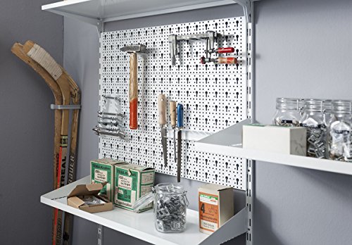 Element System Werkzeuglochwand aus Metall, Heimwerker-Grundset inklusive Schrauben und Dübel, weiß, 11300-00005 - 3