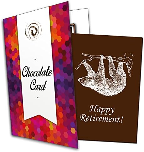Happy Retirement! (Funny Lazy Sloth) - Chocolate Greeting Card / Sweet Gift