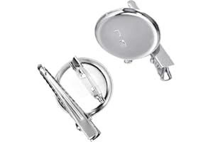 Healifty 100pcs Argento Spilla castone Vassoio spazi Vuoti con Clip di Capelli in Alligatore Argento Spilla Base Fai da Te per la creazione di Gioielli 2 5 cm