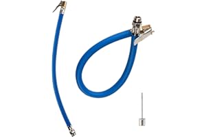 JRJRN 2 Pcs Tyre Inflator Hose Adapter, Inflator Pump Extension Hose Adapter, Motorcycle Valve Air Rubber Hose, Tyre Inflator Valve Extension, Inflator Rubber Air Hose for Car Motorcycle Bicycle