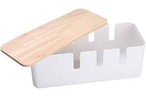 FDIT Organizer per cavi antipolvere Organizer per cavi Cavi di alimentazione Ciabatte Scatola di immagazzinaggio per scrivanie per ufficio da casa Tavolo Manage