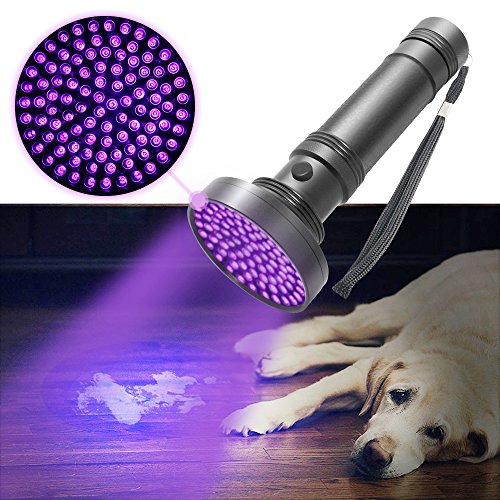 Ustellar UV LED Taschenlampe mit 100 LEDs 395nm, Schwarzlichtlampe UV-Strahler Lampe, Prüfgerät, Haustiere Urin-Detektor für eingetrocknete Flecken Ihrer Hunde, Katzen - 2