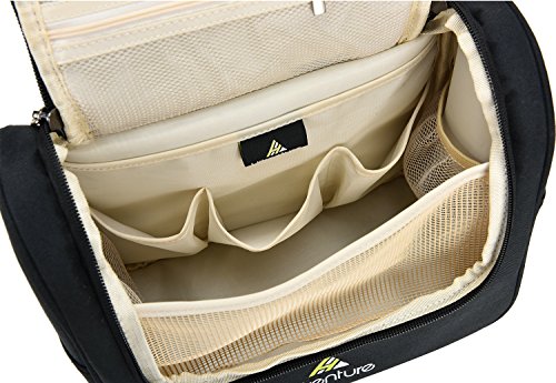 Reise Kulturbeutel zum Aufhängen von Hikenture™ – Kulturtasche für Damen und Herren – Waschtasche Kosmetiktasche mit Haken und Reißverschluss für Reisen, Outdoor, Camping(Blau Schwarz Pink Lila) - 5