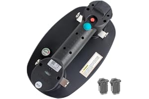 KLENBO Grabo Ventosa Elettrico Sottovuoto per Legno, Cartongesso, Granito, Vetro, Piastrelle Calcestruzzo Con 2 Batterie e 2 Guarnizioni