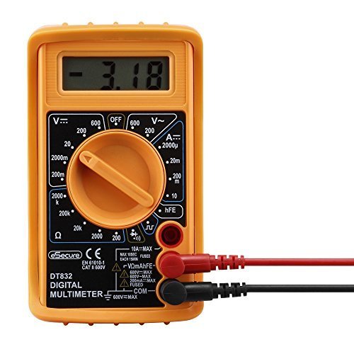 Price comparison product image eSecure LCD Digital Multimeter Voltmeter Ammeter AC DC Meter OHM with Test Leads Multi-Meter MultiTester