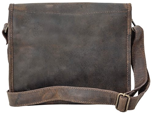 Umh  ngetasche Gusti Leder studio  Fred  Schultertasche Ledertasche Arbeitstasche Unitasche Freizeittasche B  ffelleder Echt Leder Unisex Dunkelbraun 