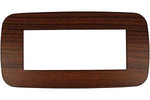 A2ZWORLD SANDASDON Placca Futura 4M e 6M Compatibile Con Bticino Axolute Tanti Colori Disponibili (6M 6 Posti Per Scatola 506 507, Radica)