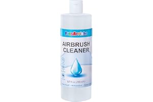 FansArriche Airbrush Cleaner 500 ml, snabbverkande lösning för att ta bort vattenbaserad akrylfärg, akvareller och airbrushfärg, bläck, för rengöring av igensatta luftborstar