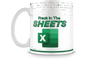 GETAGIFT Freak in The Sheets Mug, Account Mug, Funny Spreadsheet, Gifts for Coworkers, Accounting, Boss, Christmas, Birthday Coffee Tea C Handle Unique Ceramic Cup.