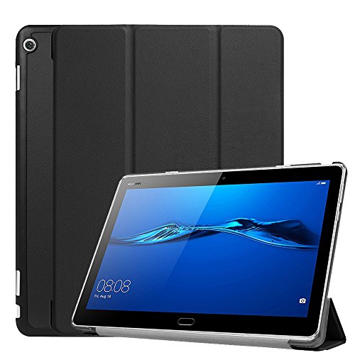 AVIDET Ultra Slim Huawei MediaPad M3 Lite 10 Hülle Case Superleicht Ständer Smart Shell Cover Schutzhülle Etui Tasche für Huawei MediaPad M3 Lite 10 Tablet-PC (Schwarz)