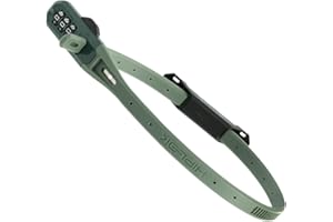 Hiplok Z LOK COMBO V2, Sangle de sécurité multifonctionnelle, Unisex, GREEN, Périmètre de fermeture de 45cm