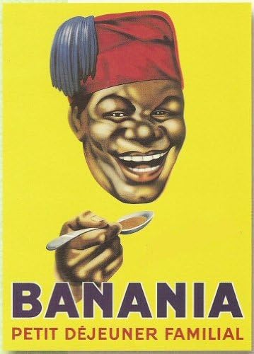 FRENCH VINTAGE POSTER 50x70cm RETRO AD BANANIA CHOCOLATE J'ADORE