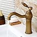 Produktbild Lalaky Badezimmer Wasserhahn Küche Wasserhahn Spültischarmatur Spülbecken Waschtischarmatur Mischbatterie Antiker Einloch-Kupferrotation Aus Einem Stück Für Badezimmer Und Küchen