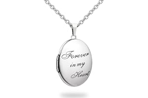 PHOCKSIN Customisable Photo Lockets Necklace Personalised Locket Necklaces for Women That Holds Pictures Gifts for Women & Girls