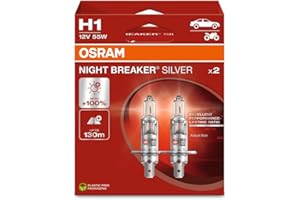 OSRAM NIGHT breaker SILVER, H1, reflektory halogenowe, składane pudełko wiszące (2 lampy)