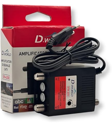 Amplificatore Segnale TV HD 24dB – Elimina Pixel E Migliora Qualità Immagine Su TV 4K E Full HD