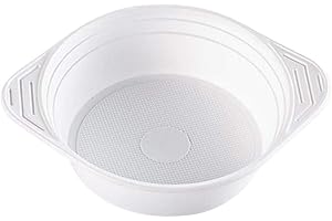 VERPACKUNGSTEAM PACK 100 Suppenschüsseln, 500 ml, PS, 8 Größen, geeignet für die Mikrowelle, weiß