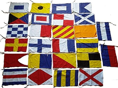 Marine Product - Nautical Sailboat Boating Signal Code Flag - 100% Cotton -Set of Total 26 Flag