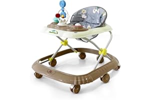 OHMG 3 en 1 Trotteur Bébé Evolutif, Trotteur Marche Bebe Pliable avec 3 Hauteur Réglable,avec plateau d'activités musical amovible, Centre d'Activités pour Tout-petits 6+ Mois,Charge 12KG