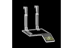 QeeHeng Turtle Basking Platform, Acryl Schildkröte Basking Platform Super Light Transmission Schildkröte Lebensraum mit Kletterregal Schildkröte Tank Zubehör für kleine Wasserreptilien (L)