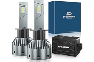 D-Lumina Bombilla H1 LED Canbus 100W 16000LM Lámpara automática para automóvil Lámpara de conversión de luces 6000K - 2 años de garantía, 2 piezas