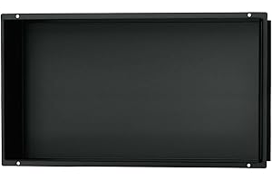 WUNDERBAD Stilform Wandnische 60x30 Rahmenlos Duschablage Edelstahl Schwarz Matt