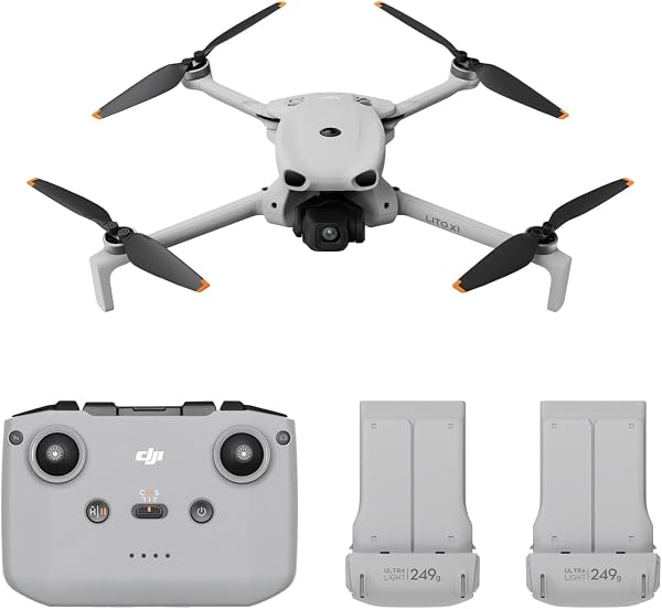 DJI Lito X1 Two-Battery Combo with DJI RC-N3, 4K Camera Drone for Beginners, Obstacle Sensing, ActiveTrack, 1/1.3-Inch Sensor, Lightweight for Adults, 15km Video Transmission, 2 Batteries - 1