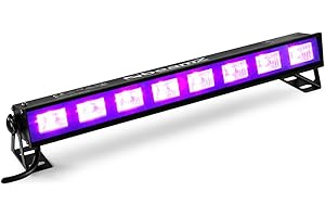 Beamz BUV93 LED UV Light Bar, High-Intensity Blacklight Strip, Ultra Violet Party Lighting, Disco Glow Effects Fixture, UV Party Light, Blacklight Bar, UV Disco Light for Events