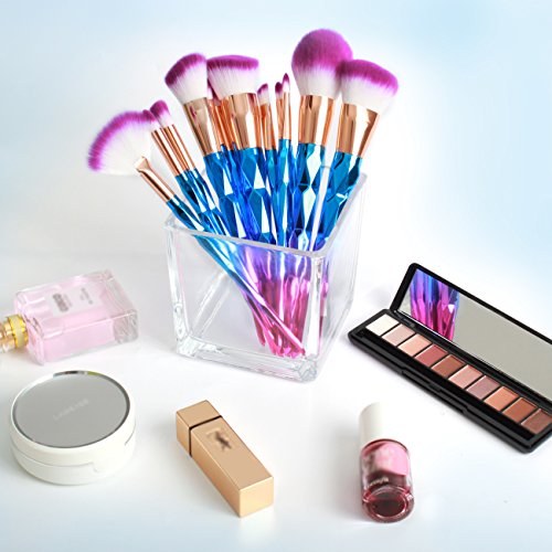 TheFellie 12pcs Einhorn Makeup Pinsel Set, Pulver Foundation Rouge Lidschatten Blending Kontour Pinsel - 3