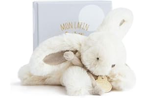 Doudou et Compagnie Lapin Bonbon przytulanka zwierzątko, 16 cm, taupe