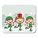 Produktbild Gaming Mauspads, Gaming Mouse Pad Green Character Christmas Santa Helpers Elves Carrying Presents on Snow Red 11.8"x 9.8" Decor Office Computer Accessories Nonslip Rubber Backing Mousepad Mouse Mat