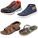 Earton Men Combo Pack of 4 Sports,Casual Shoes With Sandals & Slipper RS.899.00