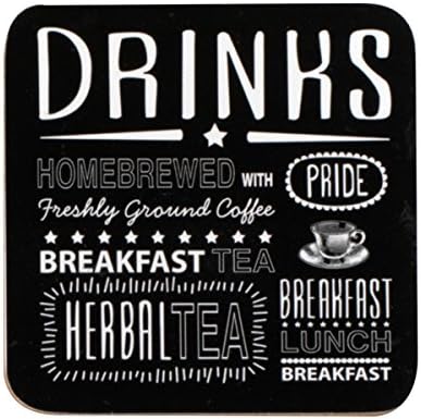 Indulje Luxury Dish of the Day Hardboard Placemats and Coasters, Set of 4