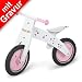 Produktbild Pinolino Kinder-Laufrad 'Pinky' MIT GRAVUR (z.B. Name, Datum, Motiv) ** Farbe weiß/rosa ** Holz-Laufrad mit Namen-Nummernschild für Mädchen