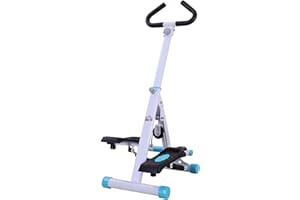 HOMCOM Stepper w/Handle Hand Grip Workout Fitness Machine For Fitness Aerobic Exercise Home Gym