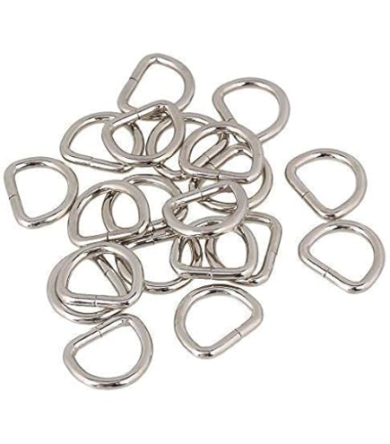 Trimming Shop Lot De 20 Boucles Durables En Métal Non Soudé Pour Sac à Main, Sangle, Sac à Main, Colliers De Chien, Ceintures, Projets De Bricolage