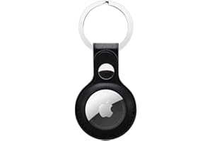 ZAID Leather AirTag Keyring Case For Apple Airtag Holder Protective Leather Airtags Case Tracker Cover with Air Tag Holder Airtag Key Ring Compatible with Apple New AirTag Dog Collar